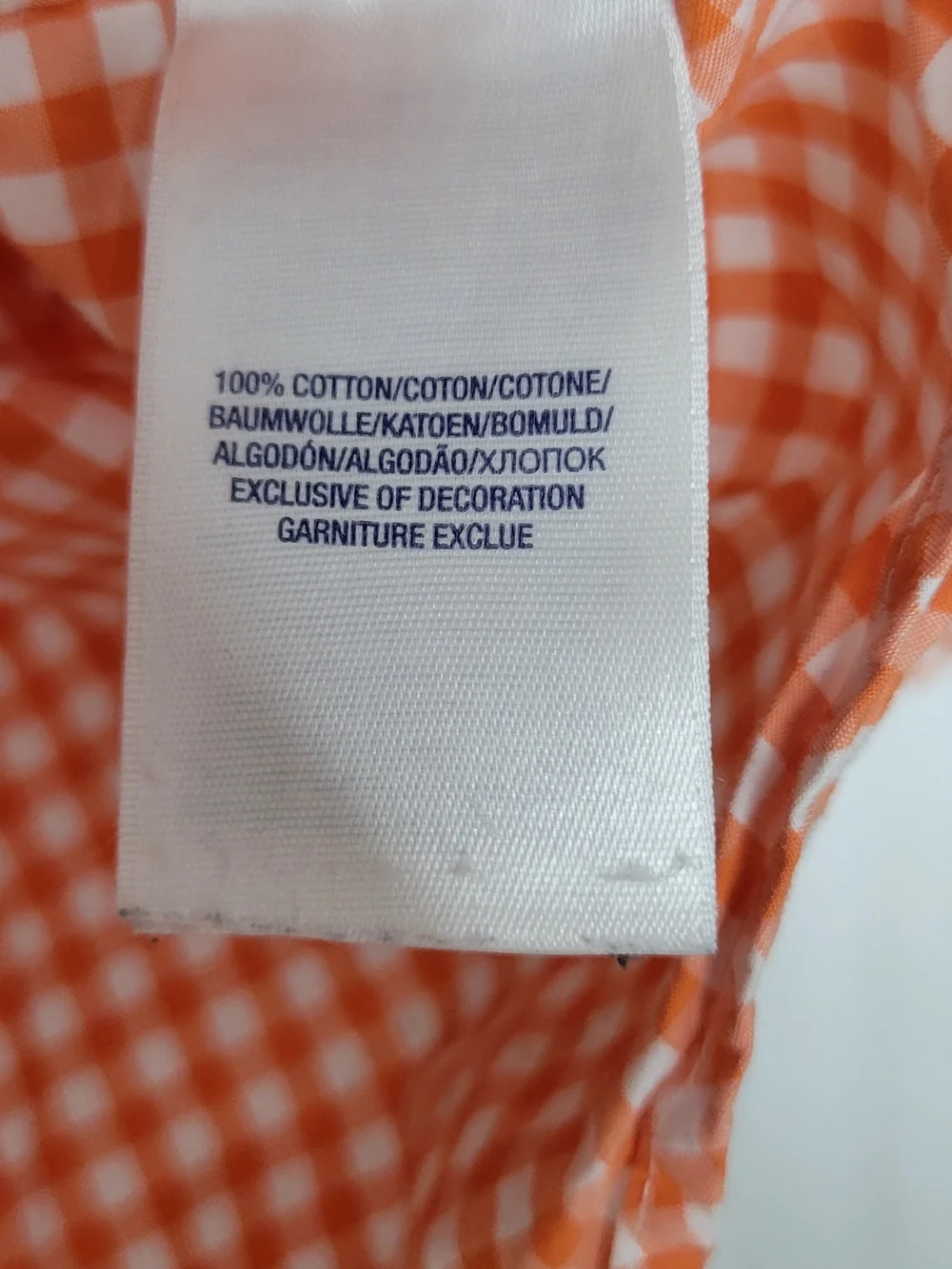 Ralph Lauren Orange Gingham Button-Down Shirt with Polo Logo